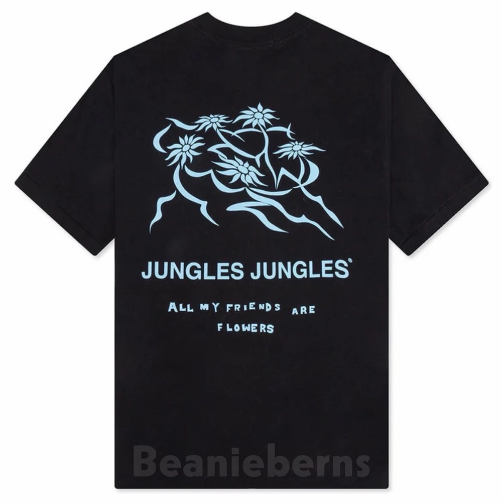 NWT JUNGLES All My Friends Tee Graphic Tshirt in Black Size L